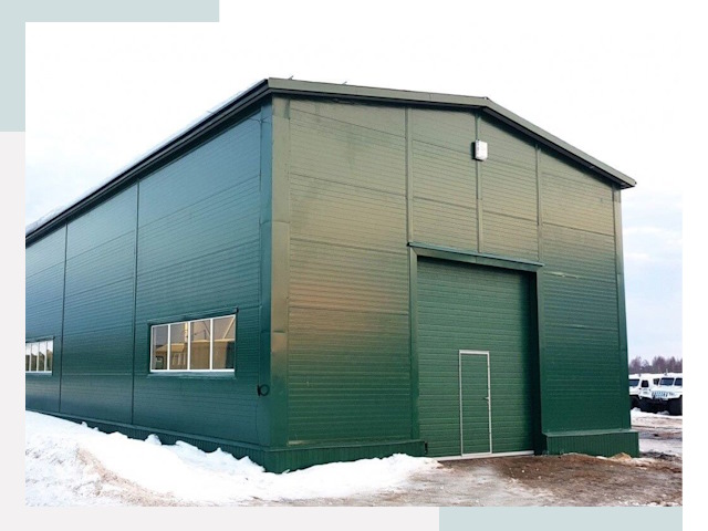 Двускатные ангары в Лиски