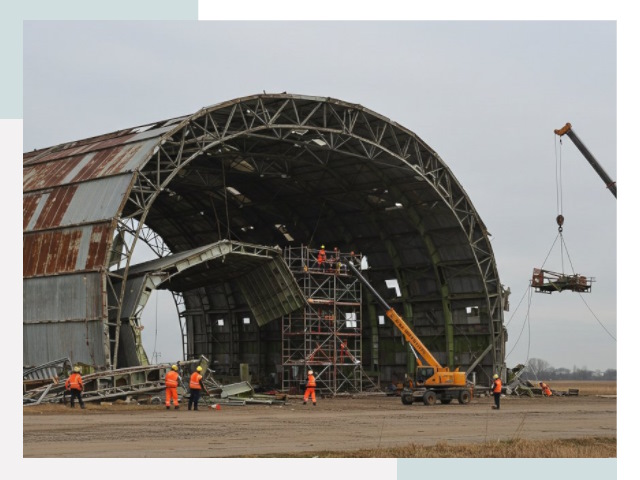 Демонтаж ангаров в Лиски